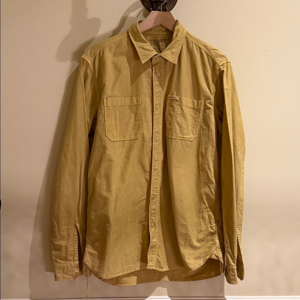 Replay Mustard Button-Up Shirt